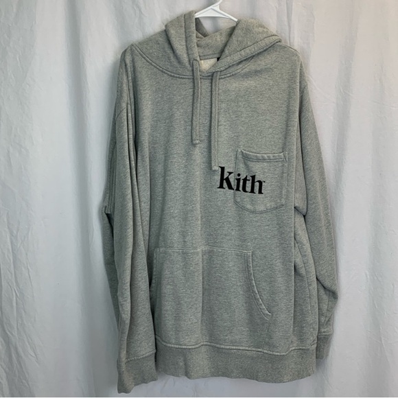 Kith Pocket Williams Men’s Heather Gray Hoody Size XXL Monday Program - Picture 1 of 5